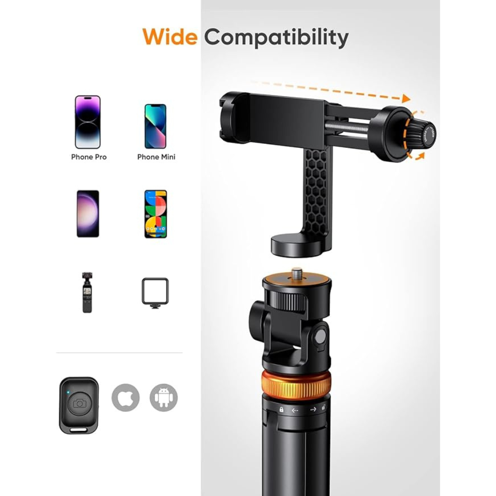 SteadyShot - Extendable Lock-In Travel Tripod & Selfie Stick: Complete Set